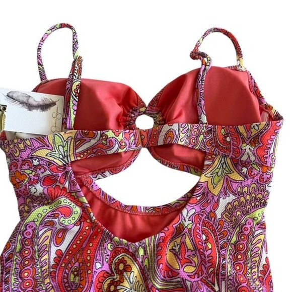 Jessica Simpson Summer Dreaming One Piece Swimming Suit Medium New - Picture 6 of 6